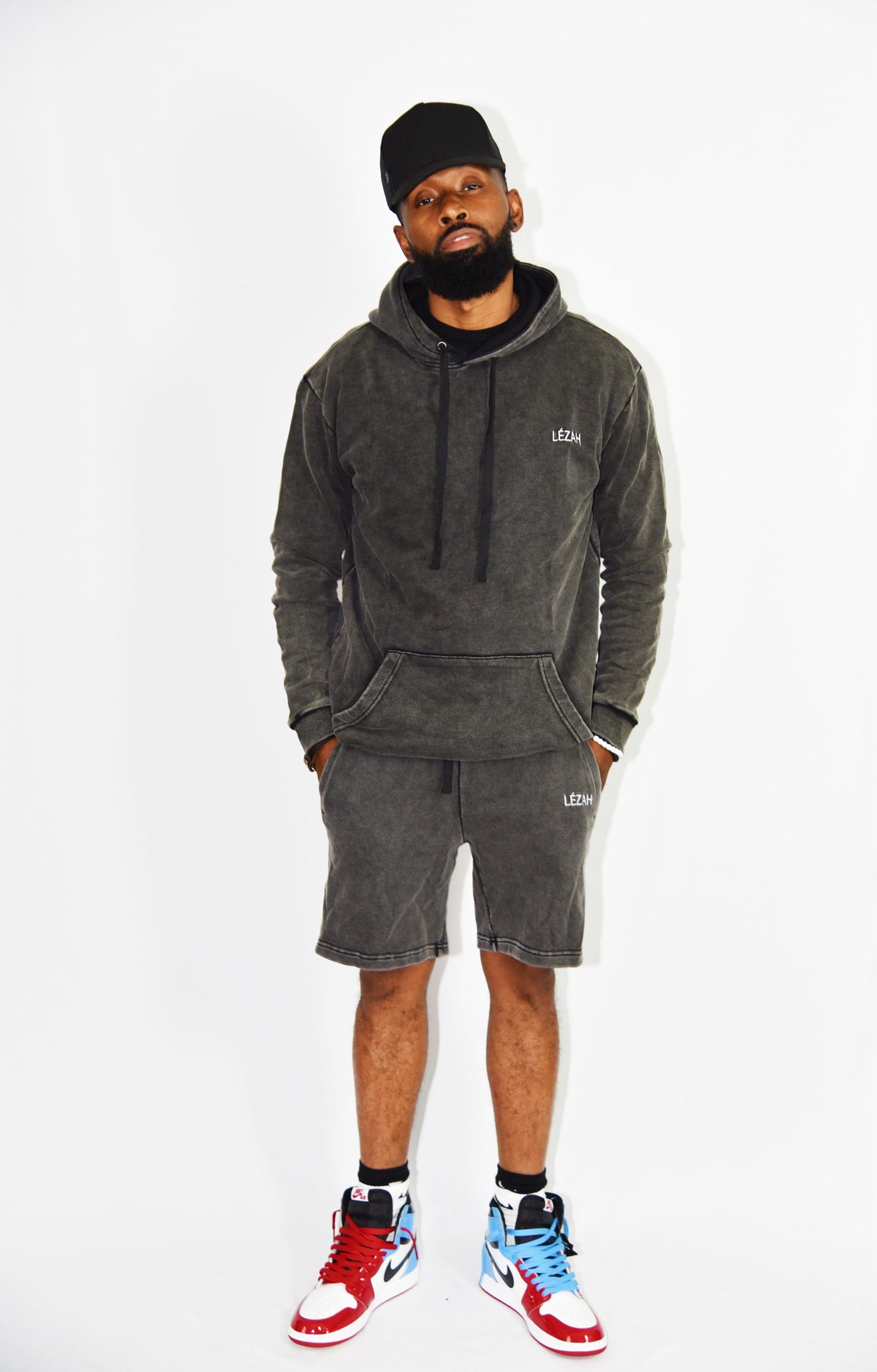 Oversized Logo Shorts/Hoodie Set